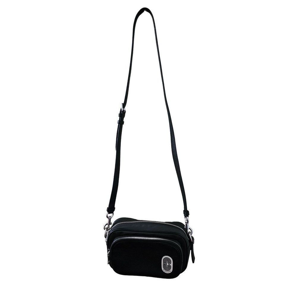 Coach Shoulder Bag Leather Nylon Black Unisex